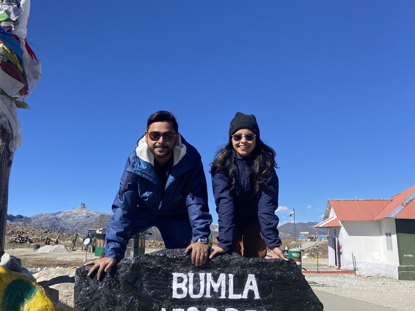 High-altitude Indo-China border excursion landscape at Bum La Pass near Tawang.
