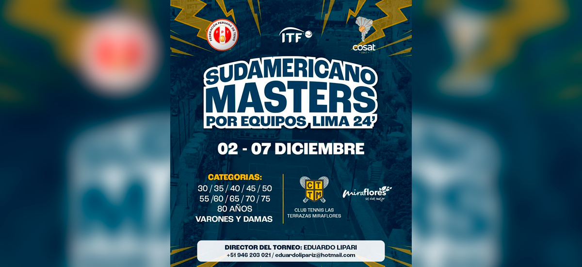 Regresa el Sudamericano de Tenis por Equipos Máster este 2024