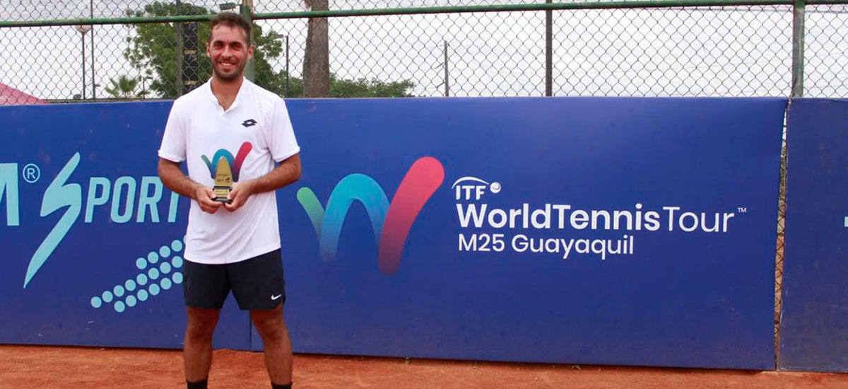 Gonzalo Lama conquistó el título singles en el paso del ITF World Tennis Tour por Ecuador