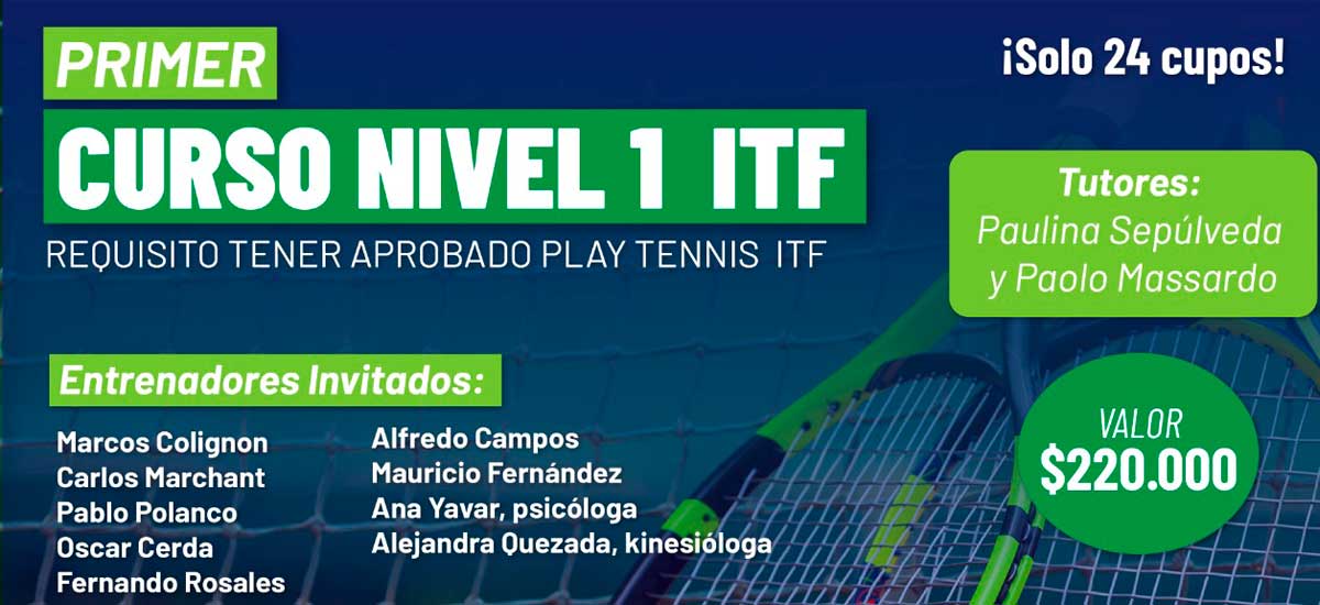 Listado seleccionados Curso Nivel 1 ITF 2022 Santiago
