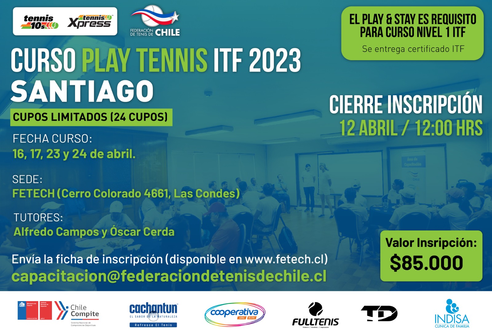 ¡Anunciamos el Primer Curso Play Tennis para este 2023!