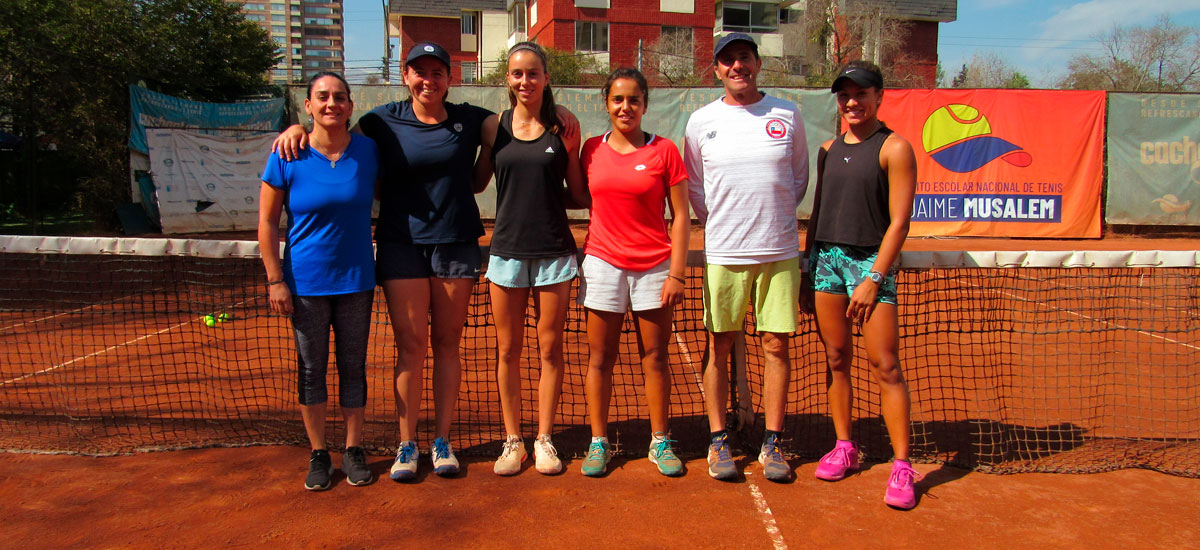 El equipo chileno de Billie Jean King Cup practicó en la Fetech