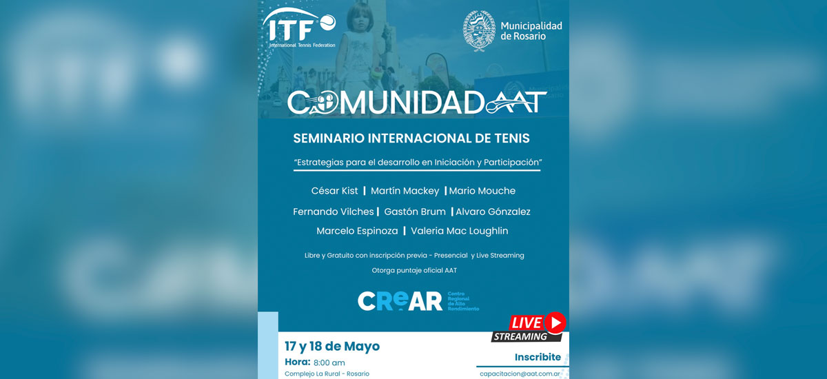Área de Capacitación invita a Seminario Internacional de Tenis