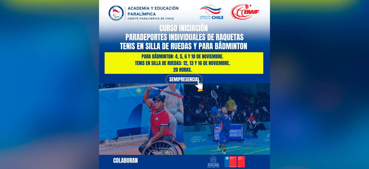 Anunciamos Curso de Iniciación para Deportes de Raquetas  Tenis en Silla de Ruedas