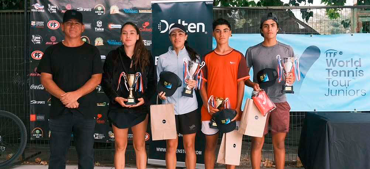 Samantha Álvarez y Carlos Silva destacaron en el J30 Club de Tenis Talca