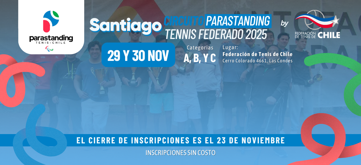 El último torneo Parastanding este 2025 será en la Fetech