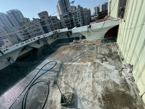 台南臨安路一段屋頂聚脲防水 013