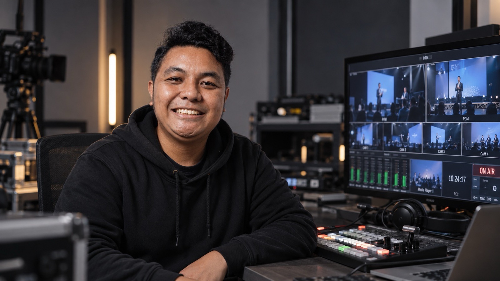 Riyan Soukotta, program director dan spesialis live streaming Mfalme Studio