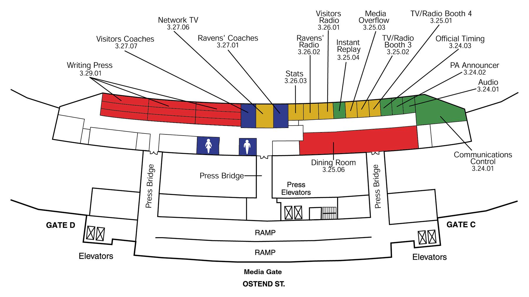 M&T Bank Stadium Diagrams  Baltimore Ravens –