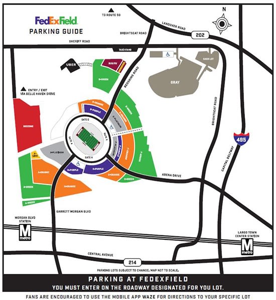 Fedex Field Parking Lot Map - Fernandina Beach Map