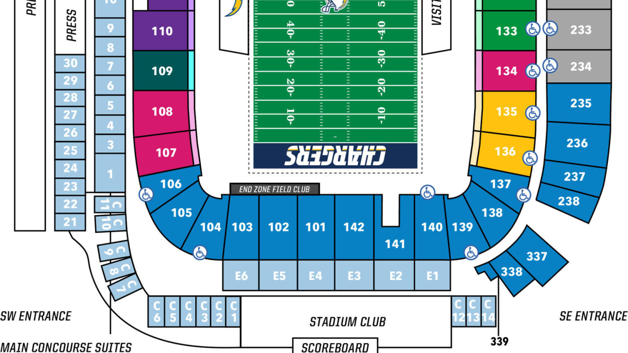 Los Angeles Chargers Seating Chart 