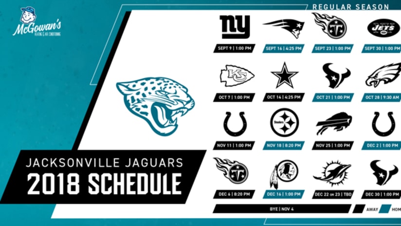 Jaguars 2018 Schedule