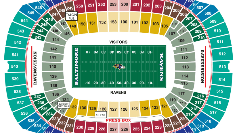 Ravens Stadium Seating Chart View