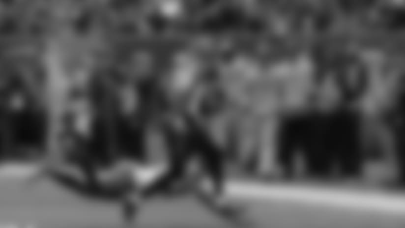 Dalton throws deep to Cody Core for a 50-yard gain