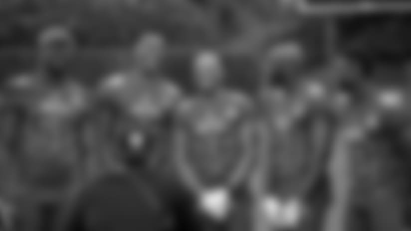 Different jersey, same players: Broncos players pose for AFC photo day
