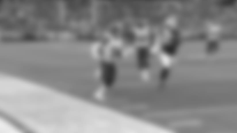 Hyde's stiff arm sends Poyer straight to turf