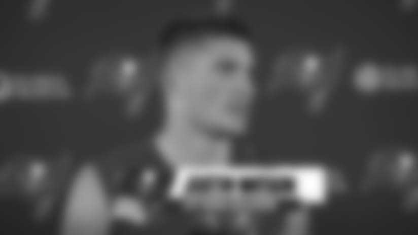 Justin Watson Training Camp Press Conference, Aug. 20