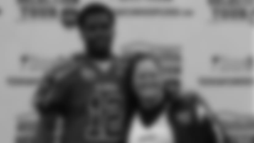 Reggie and Mrs. Roberts on the day Reggie was announced as an Under Armour All-American