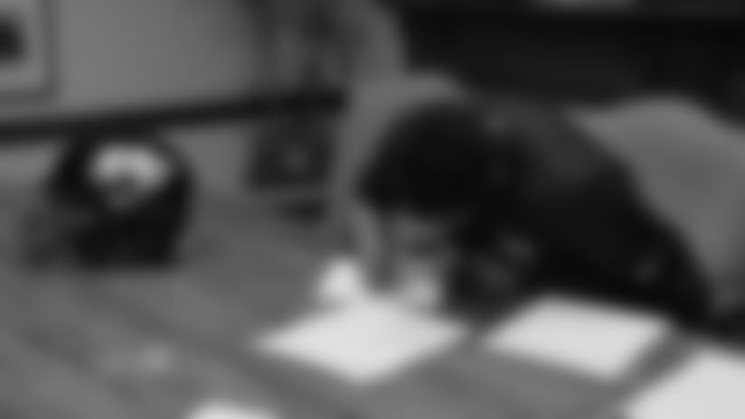 Second-round draft pick wide receiver D.J. Chark Jr. signs his rookie contract with the Jaguars.