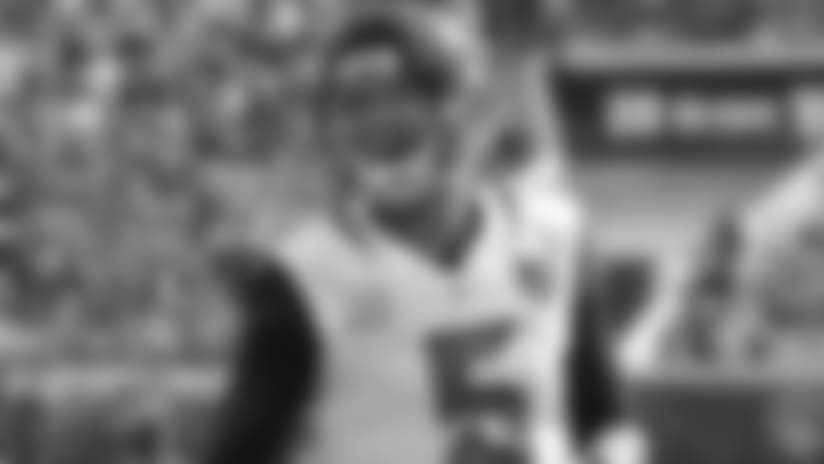 Jacksonville Jaguars quarterback Blake Bortles reacts to Tony Romo's Super Bowl prediction