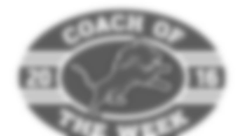 Kris Robinson named Detroit Lions Farm Bureau Insurance Coach of the Week