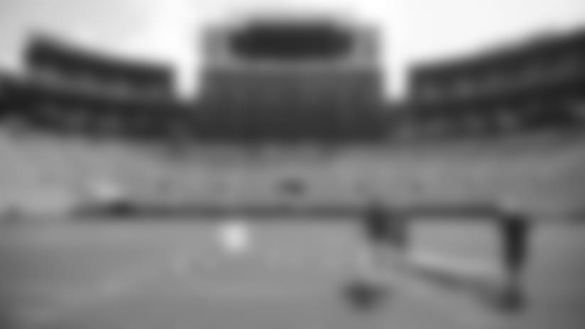Painting Lambeau Field for preseason opener