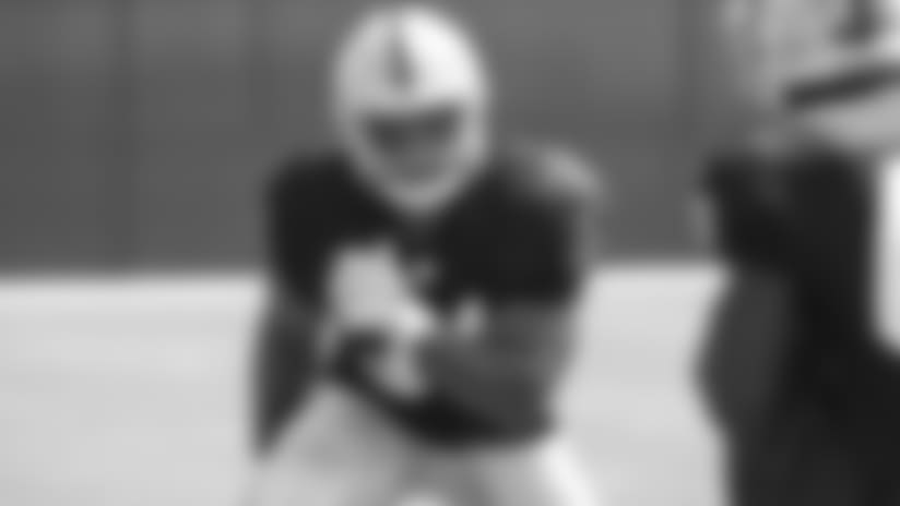 Coach Gruden talks Chris Warren III: "He's learning how to run behind his pads and be physical"