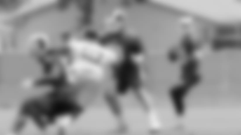 Jared Goff and Robert Woods Connect on a Deep Pass on OTA Day 6
