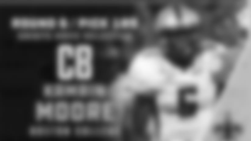 New Orleans Saints select Kamrin Moore with No. 189 pick
