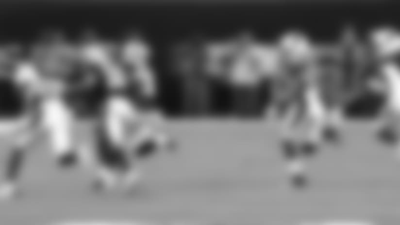 Terrance West rushes outside for a 21-yard gain