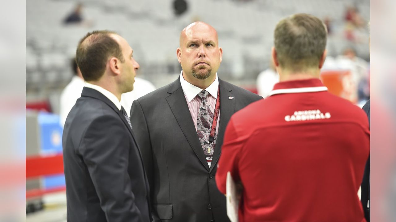 GM Steve Keim with radio play-by-play voice Dave Pasch (left) and color commentator Ron Wolfley