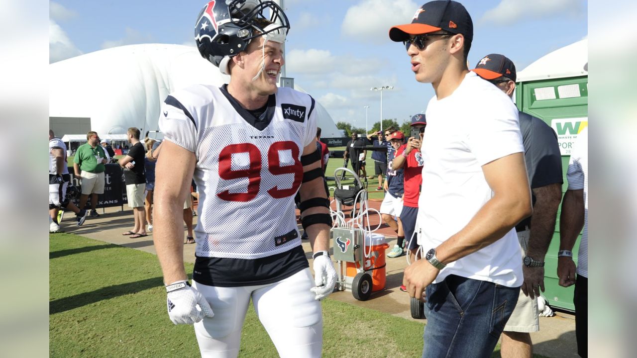 J.J. Watt and Carlos Correa, August 2015