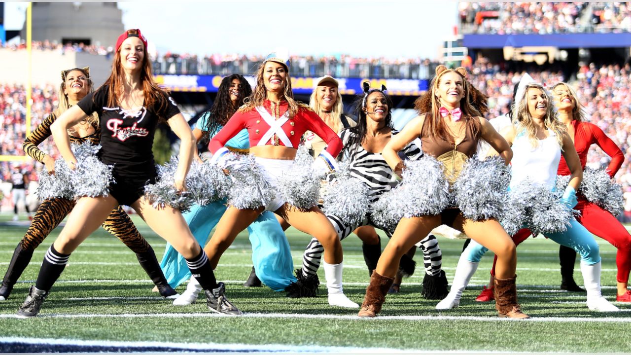 Patriots Cheerleaders in Halloween Costumes