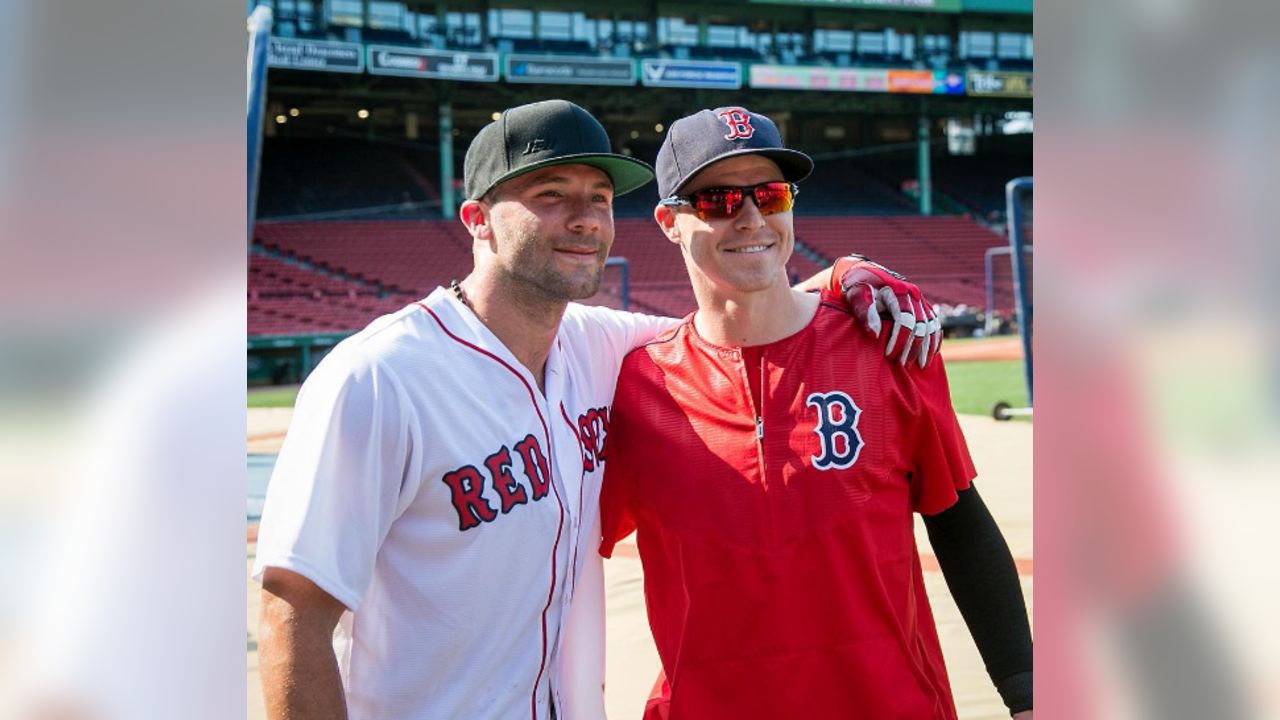 Tom Brady Red Sox batting practice 