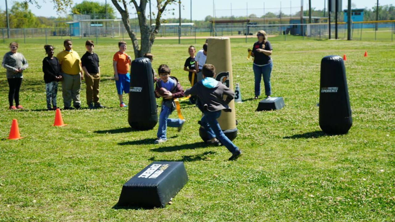 Play Football Experience At Dularge Elementary