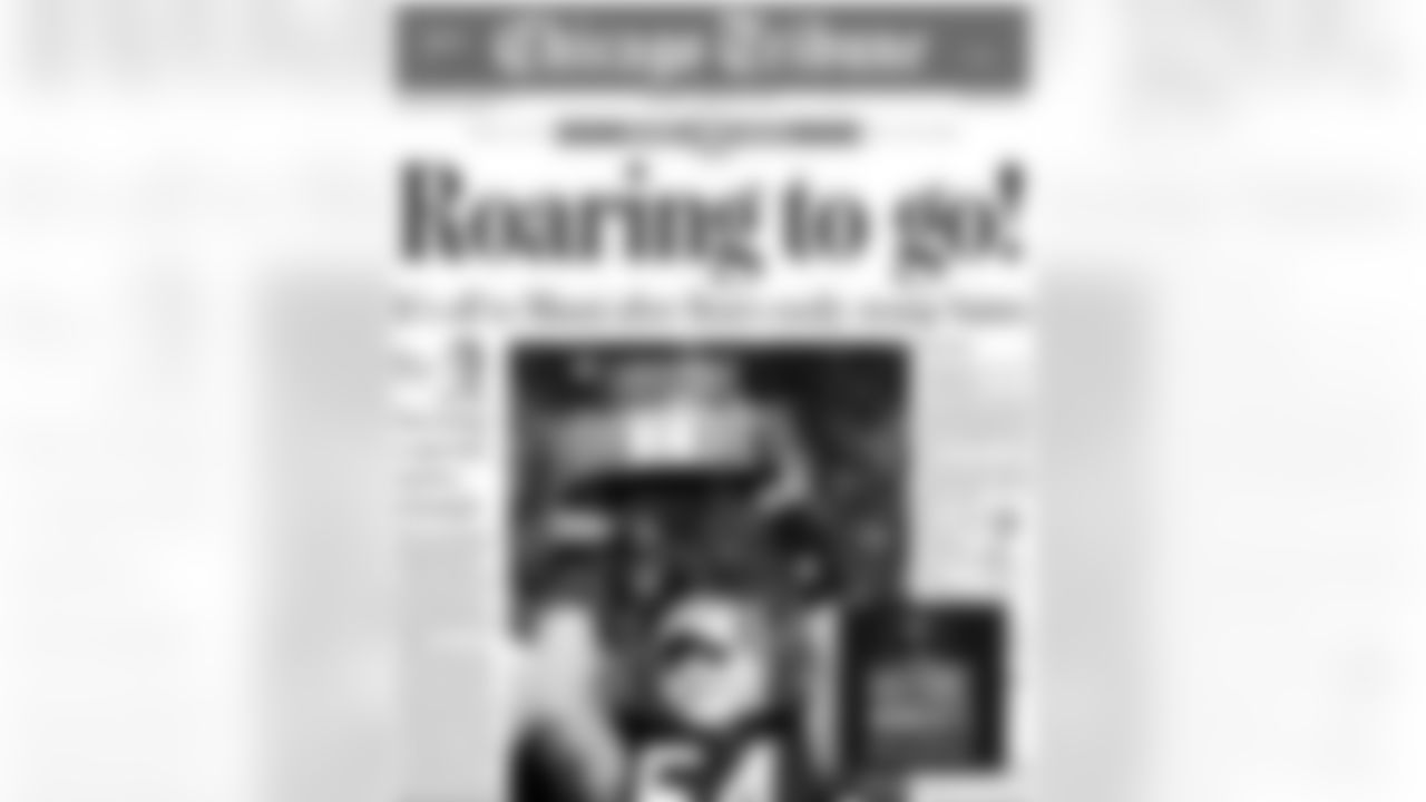 The front page of the Chicago Tribune the day after the game on January 22, 2007. Bears Historic Moments - Chicago Tribune