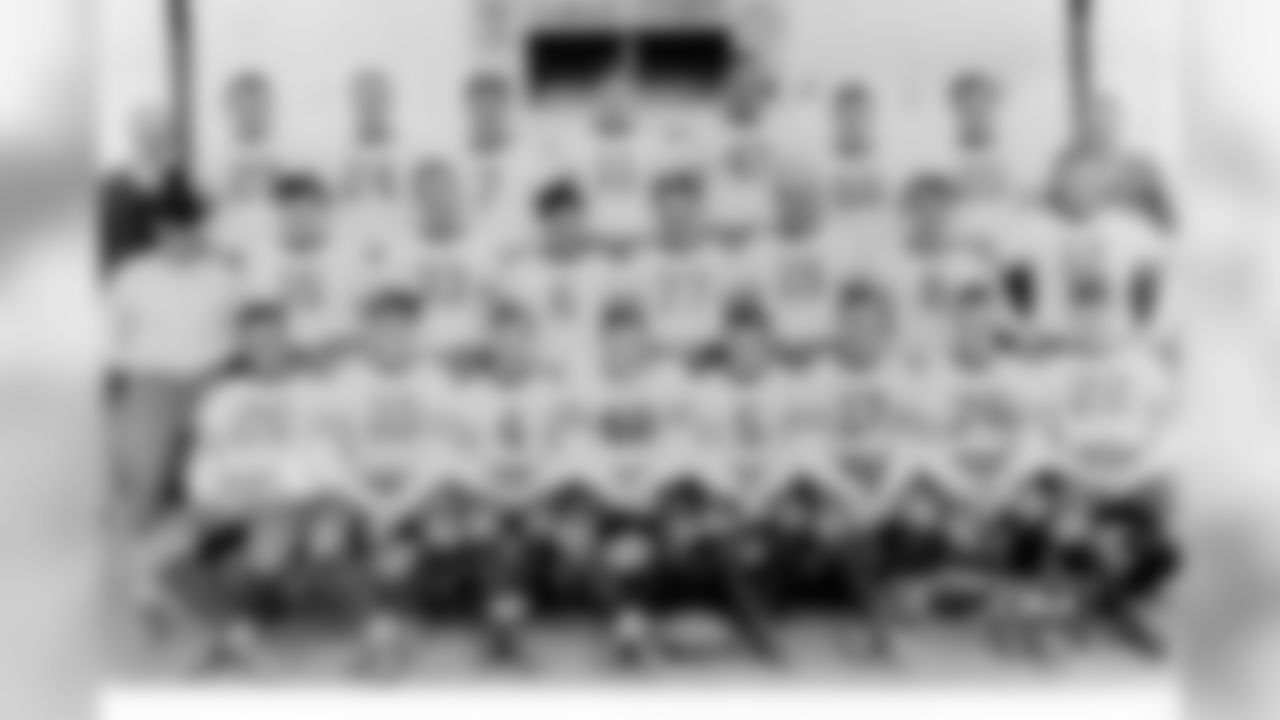 Molesworth 5. Corbett 6. Ronzani 7. Sisk 8. Brumbaugh 10. Manders 11. Hansen 12. Lyman 16. Musso 17. Pederson 19. Kawal 20. Carlson 22. Carr 24. Johnsos 26. Pearson 29. Kopcha 33. Masterson 47. Rosequist 48. Feathers 56. Hewitt 76. Miller 77. Grange George Halas - Head Coach