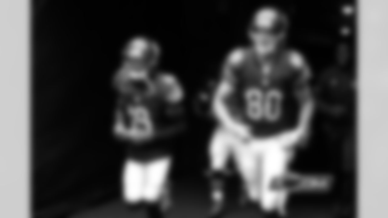 WR Eddie Royal (19) and WR Marc Mariani (80)