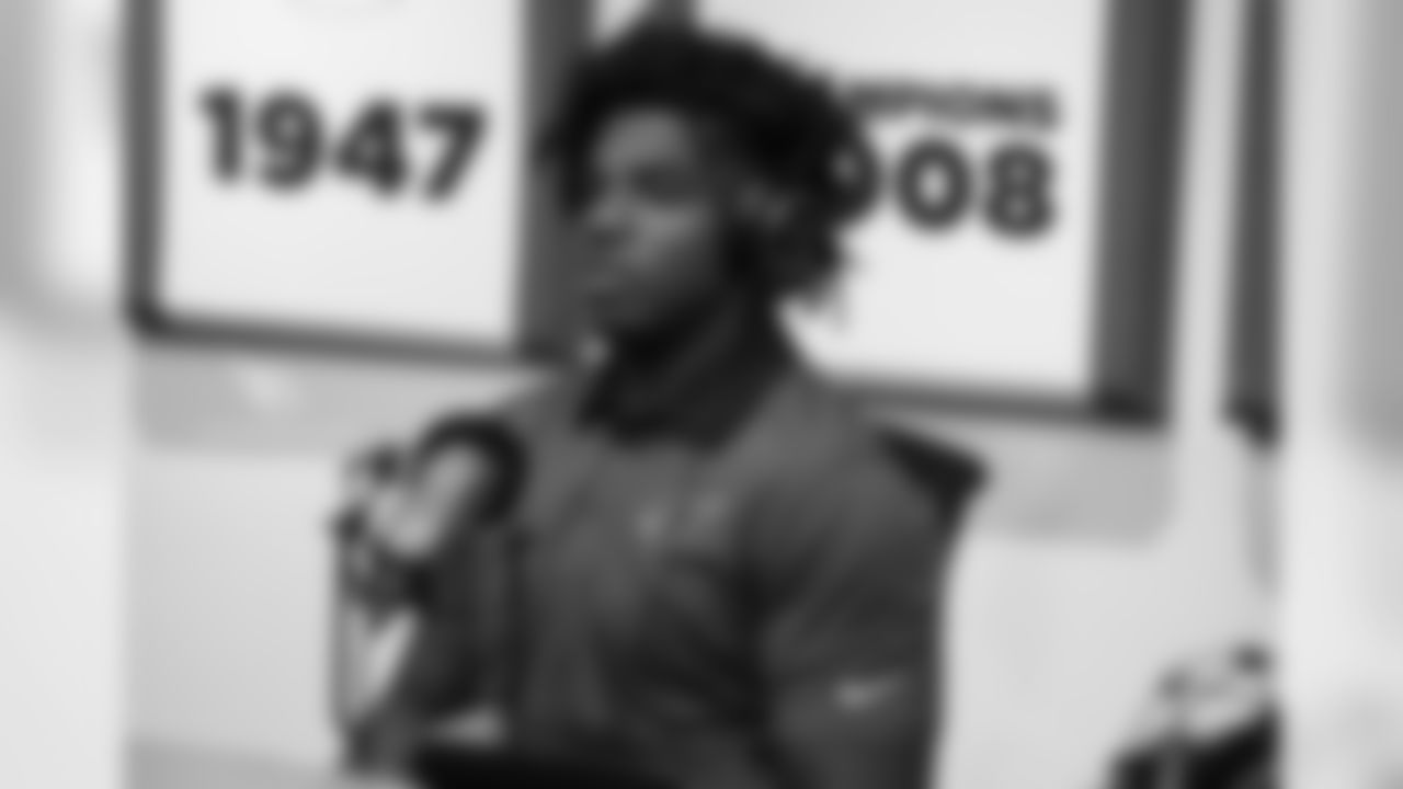 WR Chad Williams does a radio interview