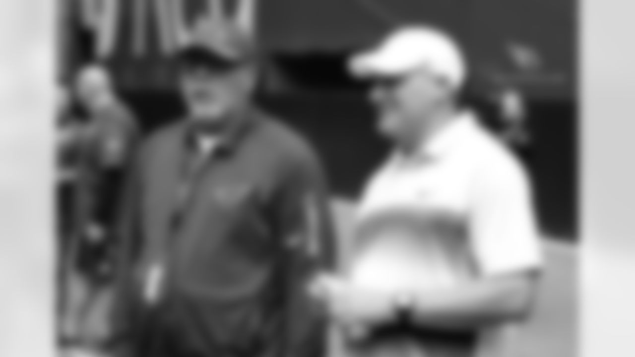 Coach Bruce Arians and University of Arizona coach Rich Rodriguez