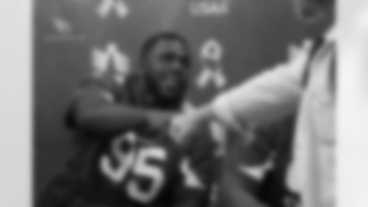 DT Rodney Gunter with the fist bump