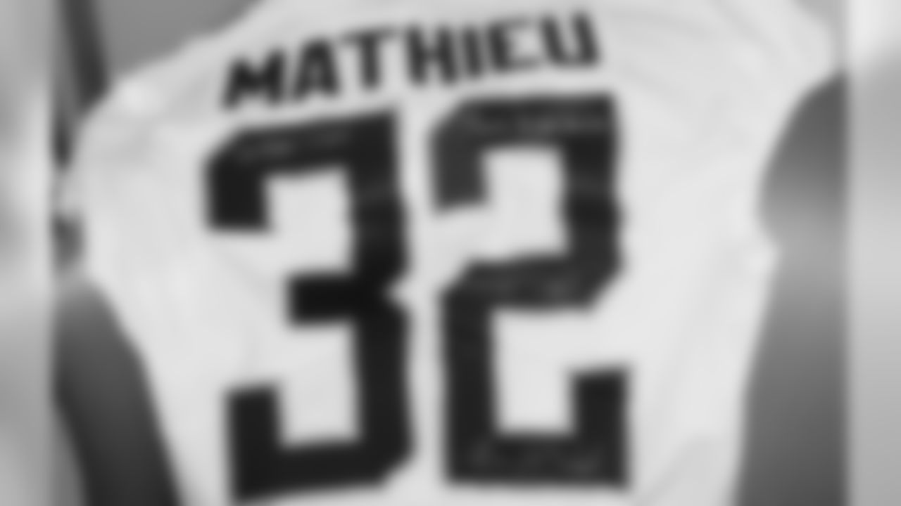Mathieu's Pro Bowl jersey with a message for his parents