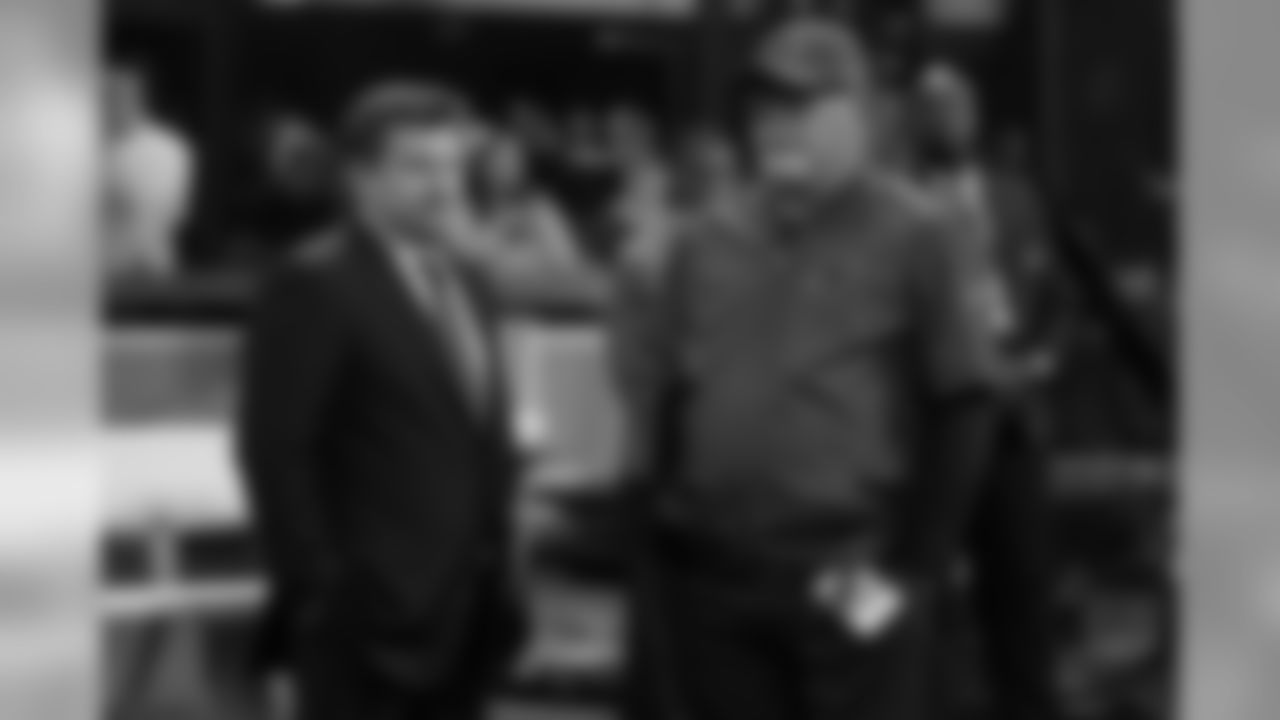Cardinals president Michael Bidwill (left) and coach Bruce Arians