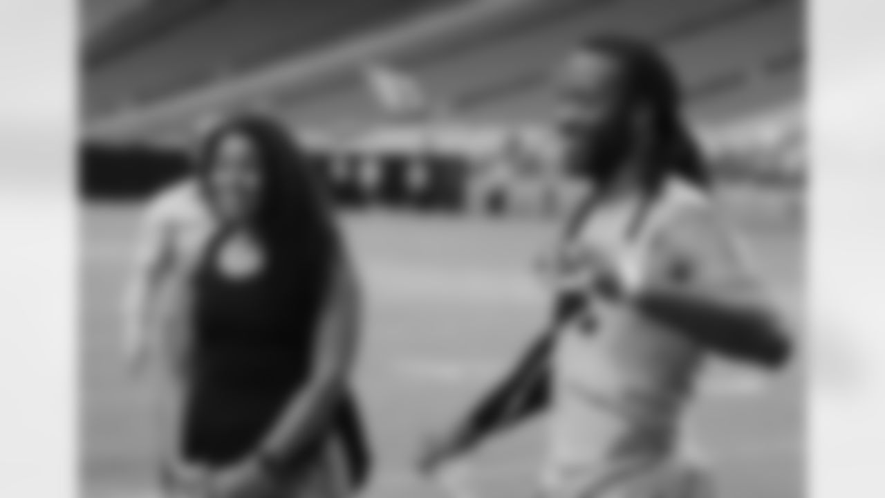 WR Larry Fitzgerald with singer Jordin Sparks