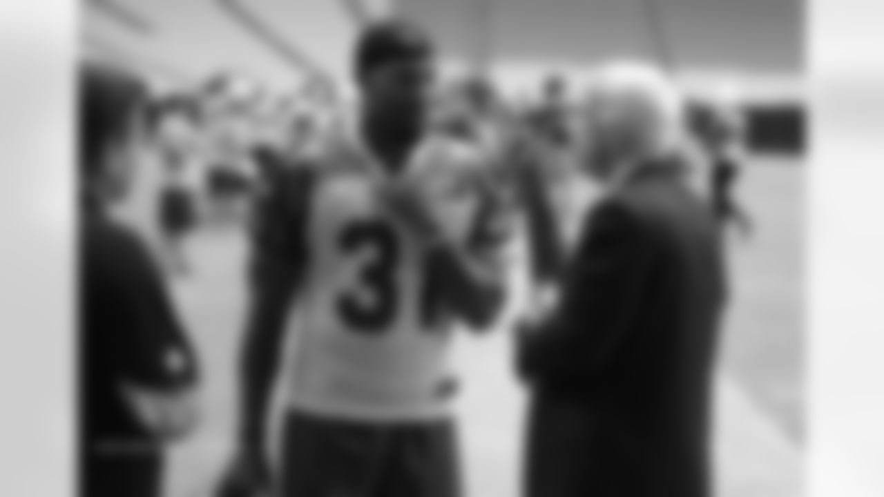 RB David Johnson and Senator John McCain