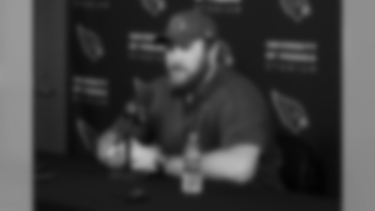 C Evan Boehm has a press conference