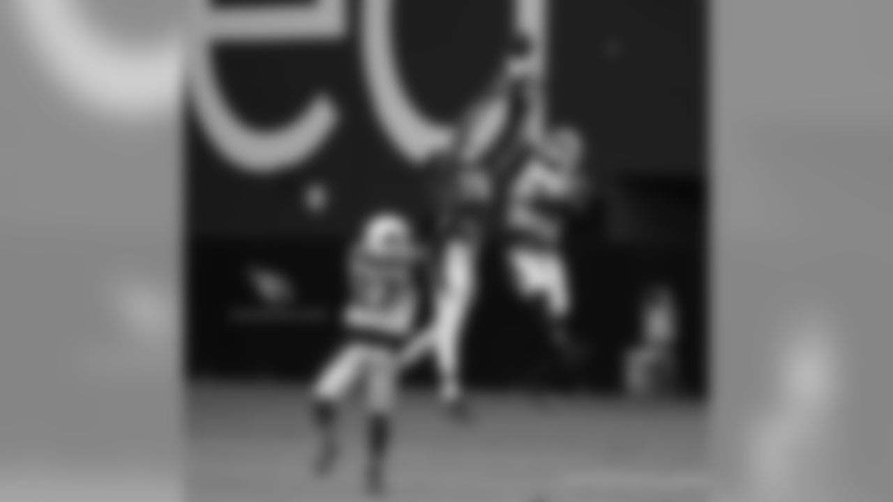 Jump ball for WR Carlton Agudosi and CB Patrick Peterson