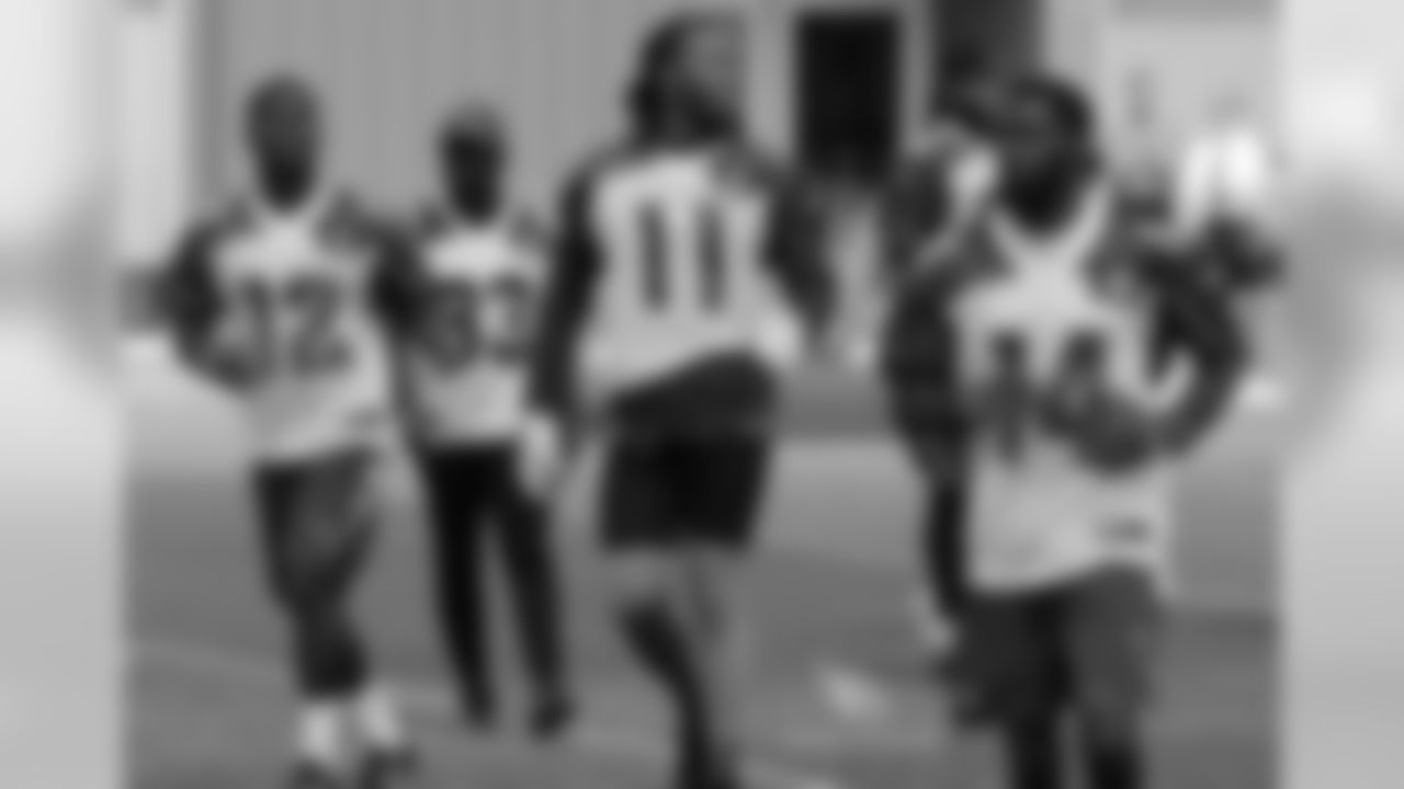 From left: WR John Brown, WR Larry Fitzgerald, WR J.J. Nelson