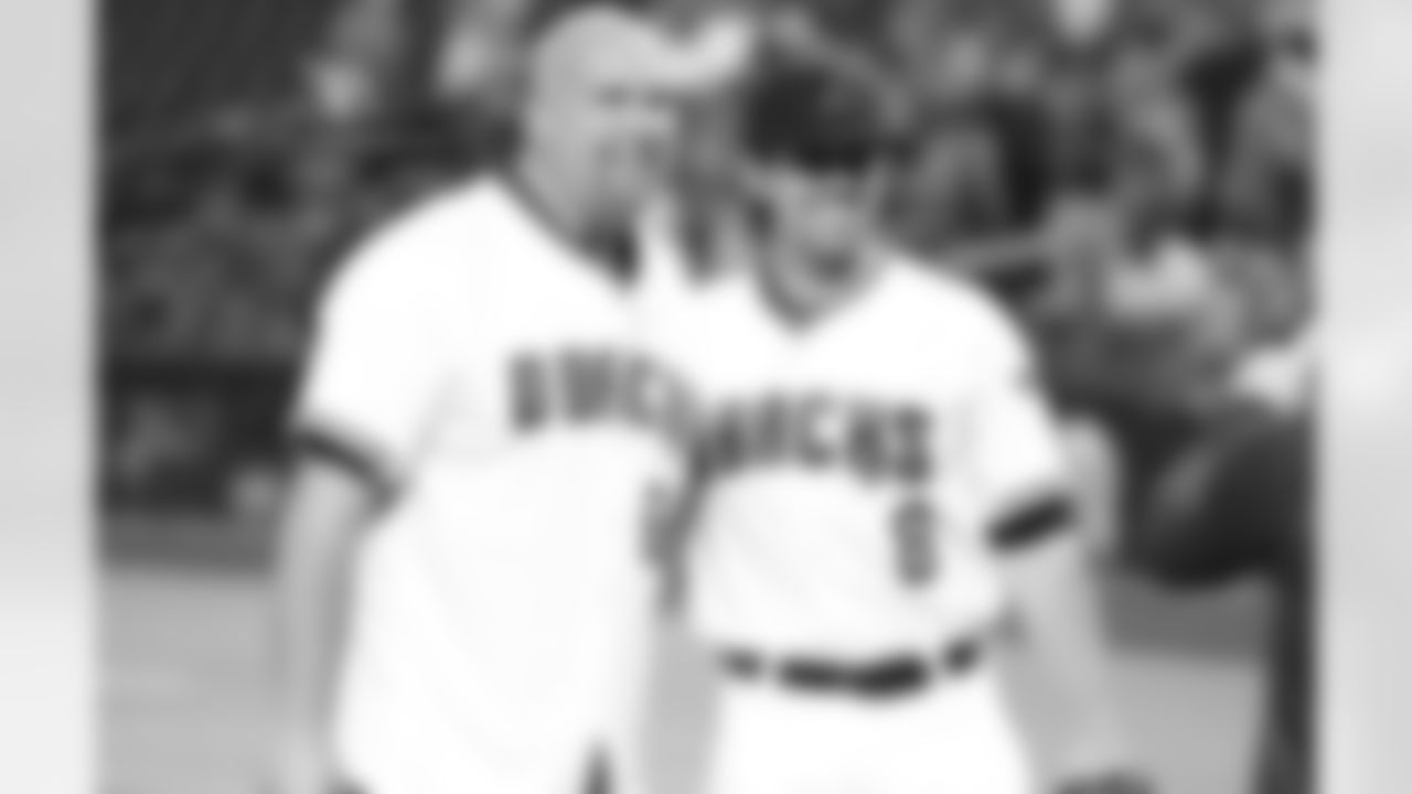 GM Steve Keim (left) with Diamondbacks catcher Tuffy Gosewisch