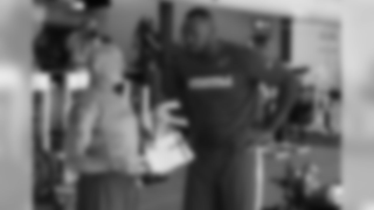 Buddy Morris (left) with LB Chandler Jones